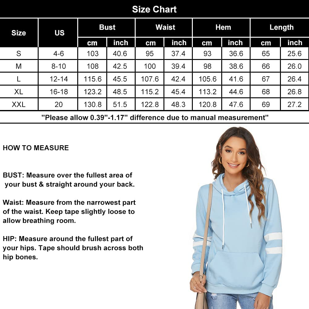 FINWANLO Hoodies for Women Casual Long Sleeve Tops Fleece Pullover Hooded Sweatshirts Jacket with Pockets Apparel & Accessories > Clothing > Activewear Kylie Max   