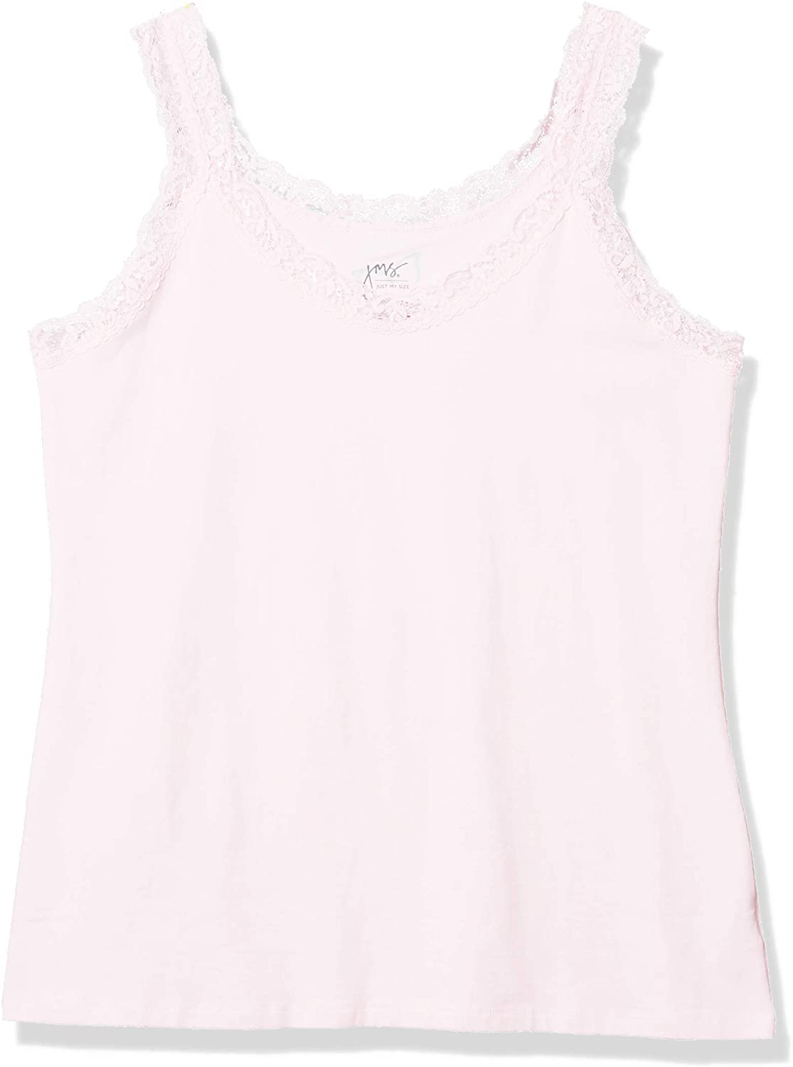 JUST MY SIZE Women'S plus Size Stretch Jersey Lace Trim Tank Apparel & Accessories > Clothing > Activewear Kylie Max   