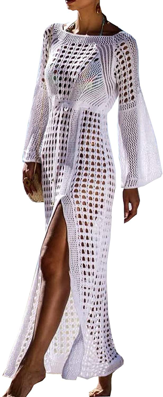 Wander Agio Beach Tops Sexy Floral Cover Dresses Bikini Cover-Ups Net Long Skirt Apparel & Accessories > Clothing > Swimwear Kylie Max   