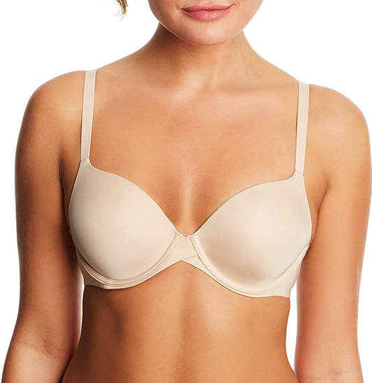 Maidenform Women's One Fab Fit Modern Demi Lightly Padded Convertible Underwire T-Shirt Bra Dm7543 Apparel & Accessories > Clothing > Underwear & Socks > Bras Maidenform Paris Nude 36B 
