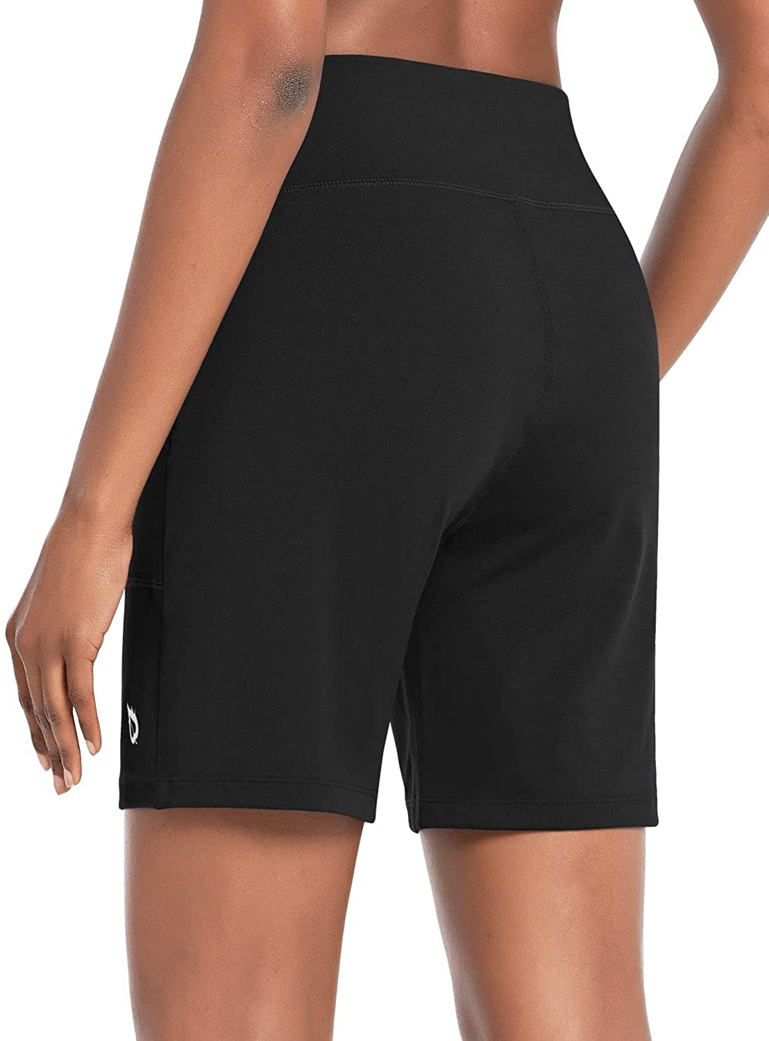 BALEAF Women'S 7" Athletic Long Shorts High Waisted Running Bermuda Shorts with Pockets Apparel & Accessories > Clothing > Shorts Kylie Max   