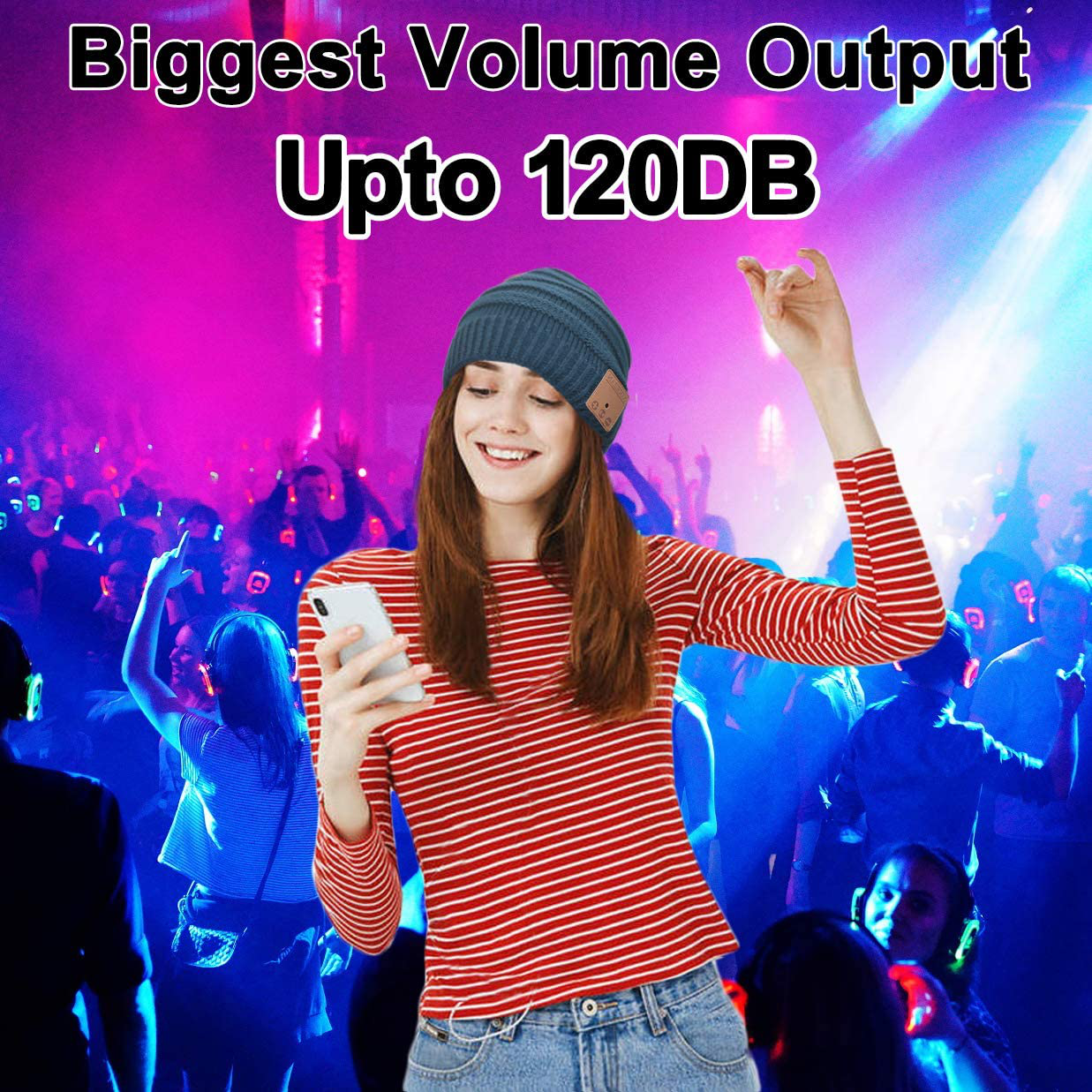 Bluetooth Beanie Novelty Headwear Christmas Stocking Stuffer Gifts for Men Women Arts & Entertainment > Party & Celebration > Gift Giving XIKEZAN   