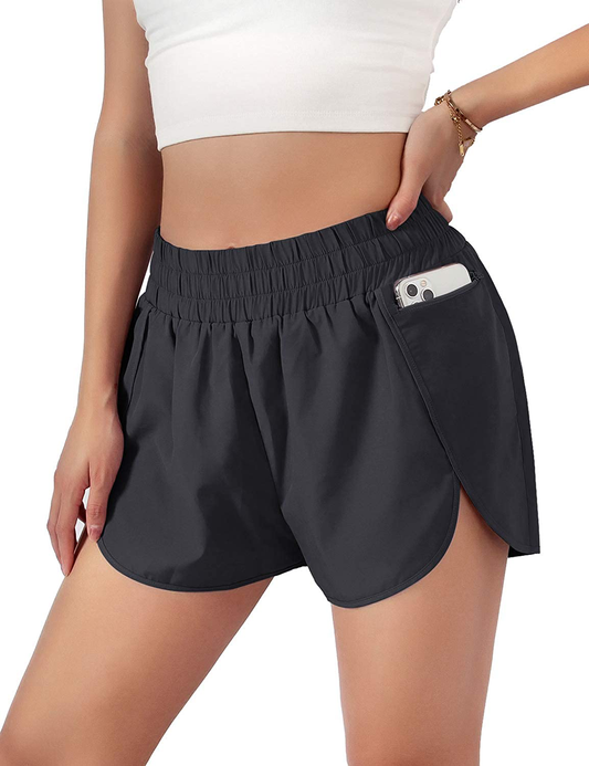 Blooming Jelly Women'S Quick-Dry Running Shorts Workout Sport Layer Active Shorts with Pockets 1.75" Apparel & Accessories > Clothing > Shorts Kylie Max   