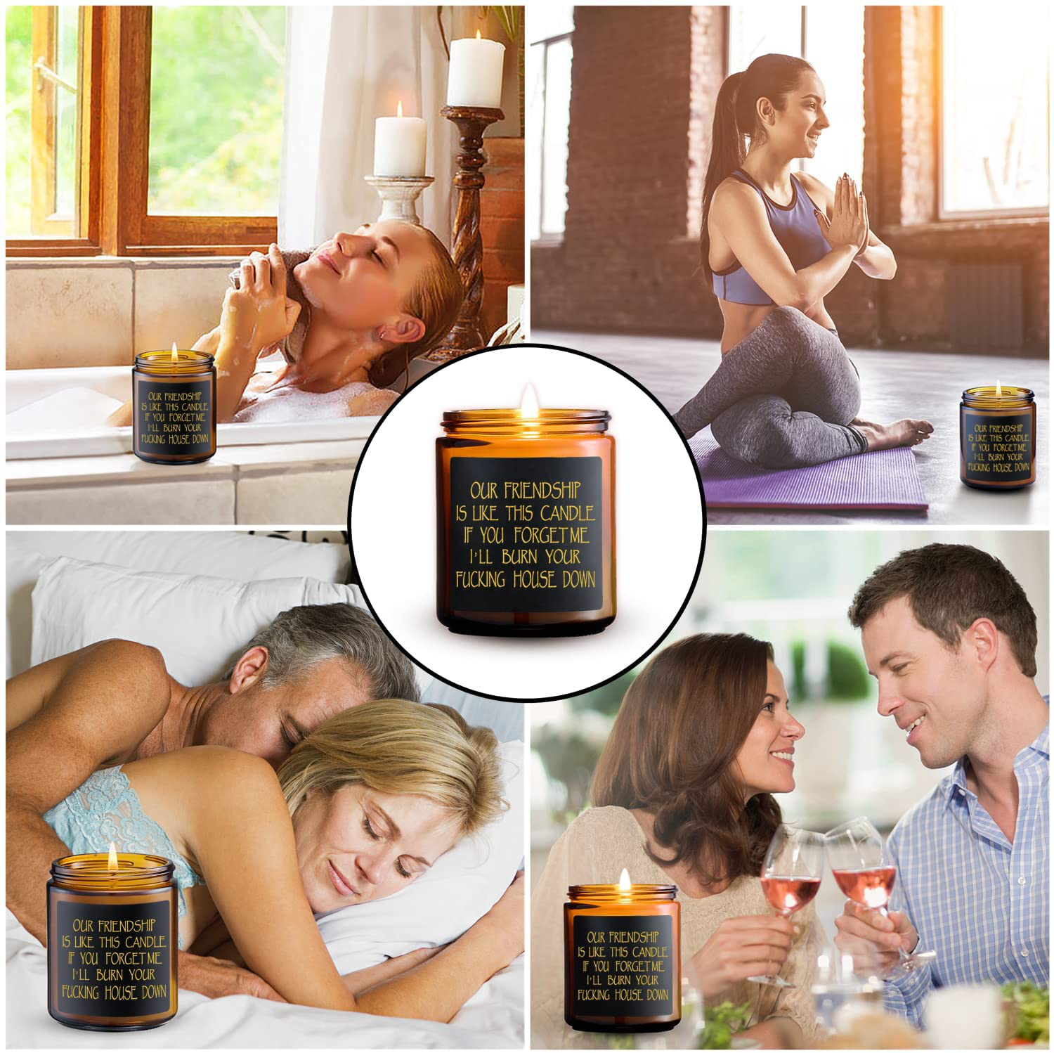 English Pear Freesia Scented Soy Candles - Funny Birthday Gifts for Women, Girlfriend, Wife - Best Friendship, Friends Gifts -Unique Birthday Gifts for Mom, Wife, Daughter, Coworker Arts & Entertainment > Party & Celebration > Gift Giving dovegift   