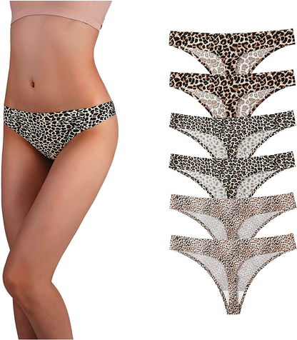 Imakokoni Seamless Thongs for Women No Show 6 Pack Women's Nylon Spandex Thong Underwear Apparel & Accessories > Clothing > Underwear & Socks > Underwear imakokoni Multi-h Large 