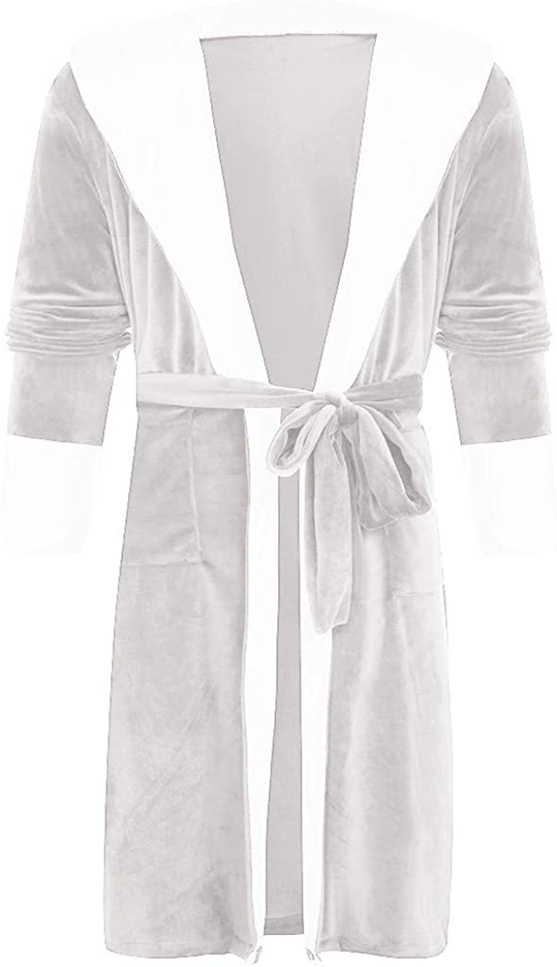 Hemlock Women Winter Fleece Robe Hooded Robes Soft Plush Kimono Bathrobe plus Size Robe Night Gown Home Clothes Apparel & Accessories > Clothing > Sleepwear & Loungewear > Robes Kylie Max   