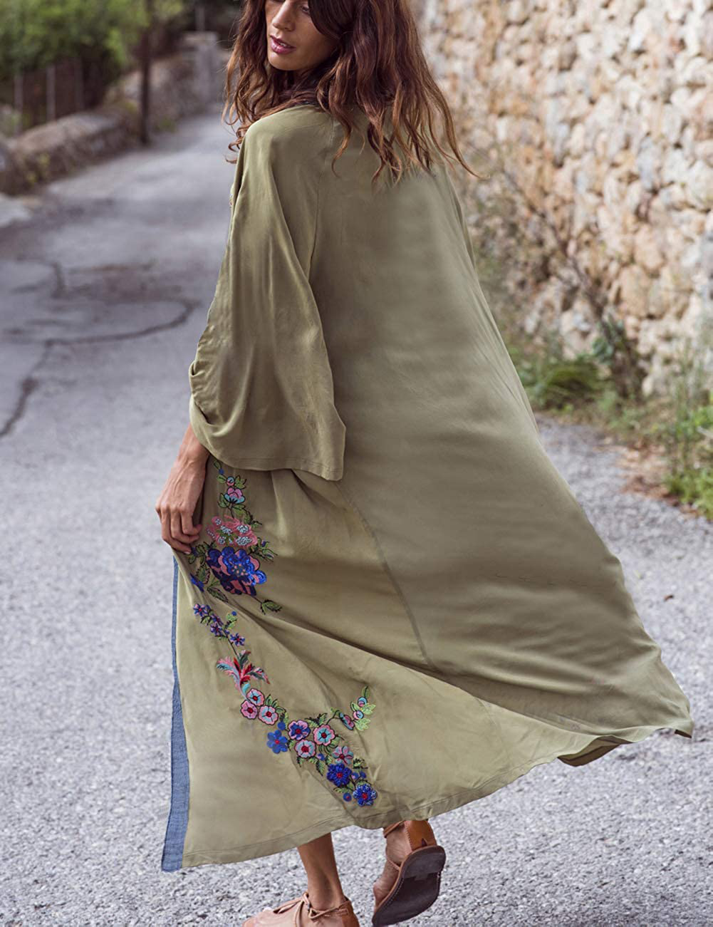 Bsubseach Womens Chiffon/Rayon Beach Blouses Kimono Cardigan Long Bikini Cover Up Apparel & Accessories > Clothing > Swimwear Kylie Max   
