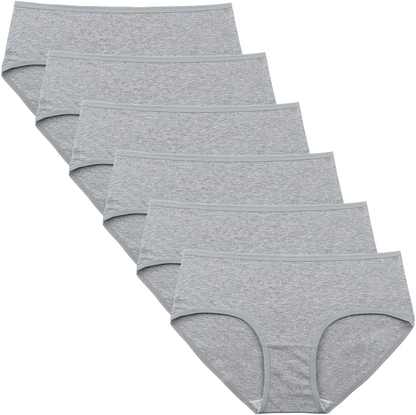 INNERSY Womens Underwear Cotton Hipster Panties Regular & plus Size 6-Pack Apparel & Accessories > Clothing > Underwear & Socks > Underwear INNERSY French Grey Small 