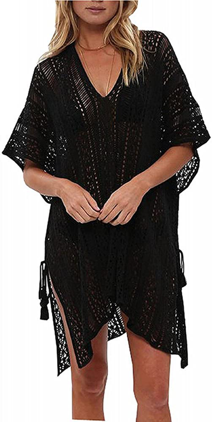 Beskie Bathing Suit Cover up Bikini Swimsuit Crochet Beachwear Swimwear Dress Apparel & Accessories > Clothing > Swimwear Kylie Max   