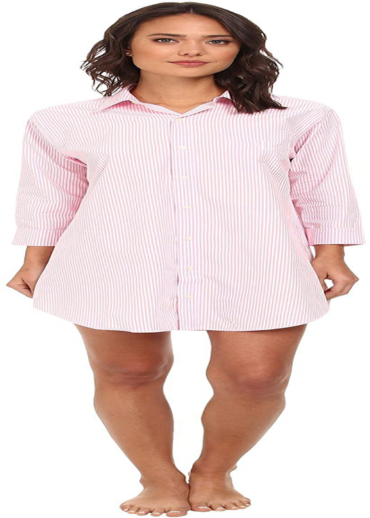 LAUREN RALPH LAUREN Women'S Essentials Striped His Shirt Apparel & Accessories > Clothing > Sleepwear & Loungewear > Nightgowns Kylie Max   