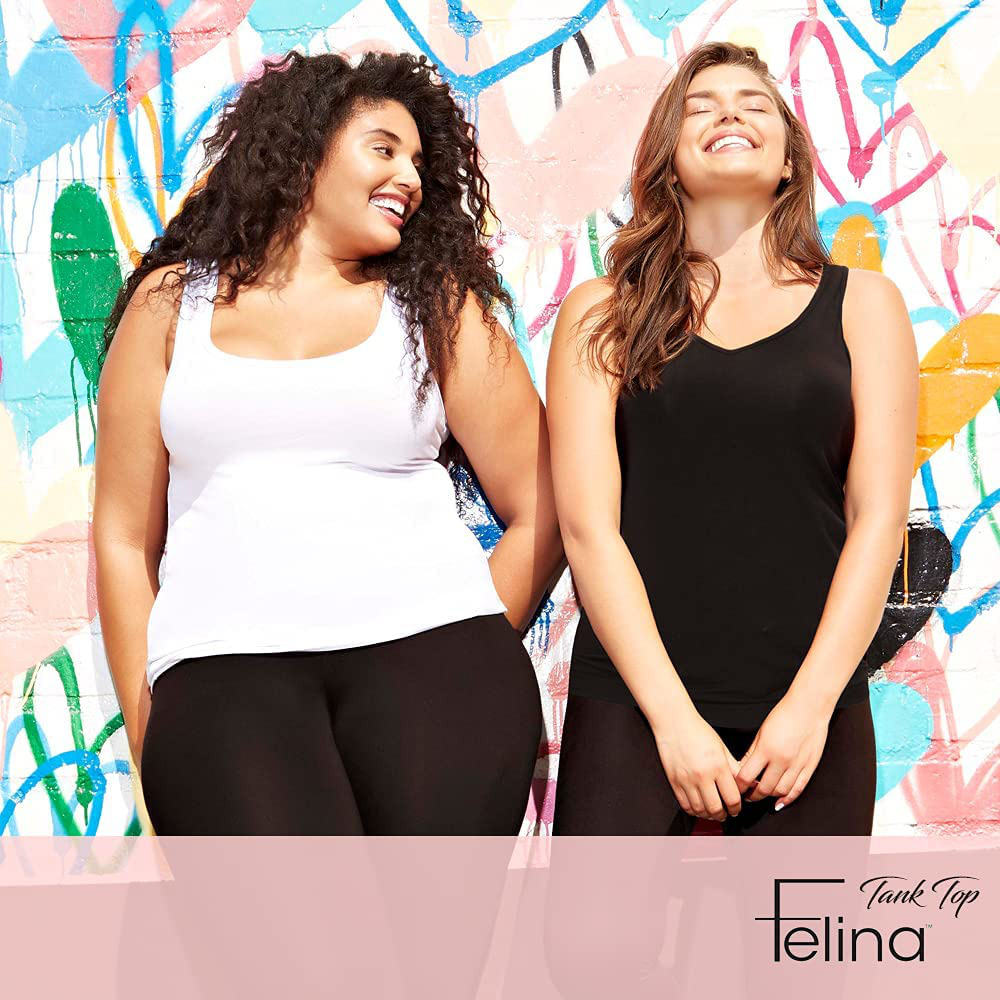 Felina Reversible Cotton Women’S Tank Top | 4-Pack Apparel & Accessories > Clothing > Activewear Kylie Max   