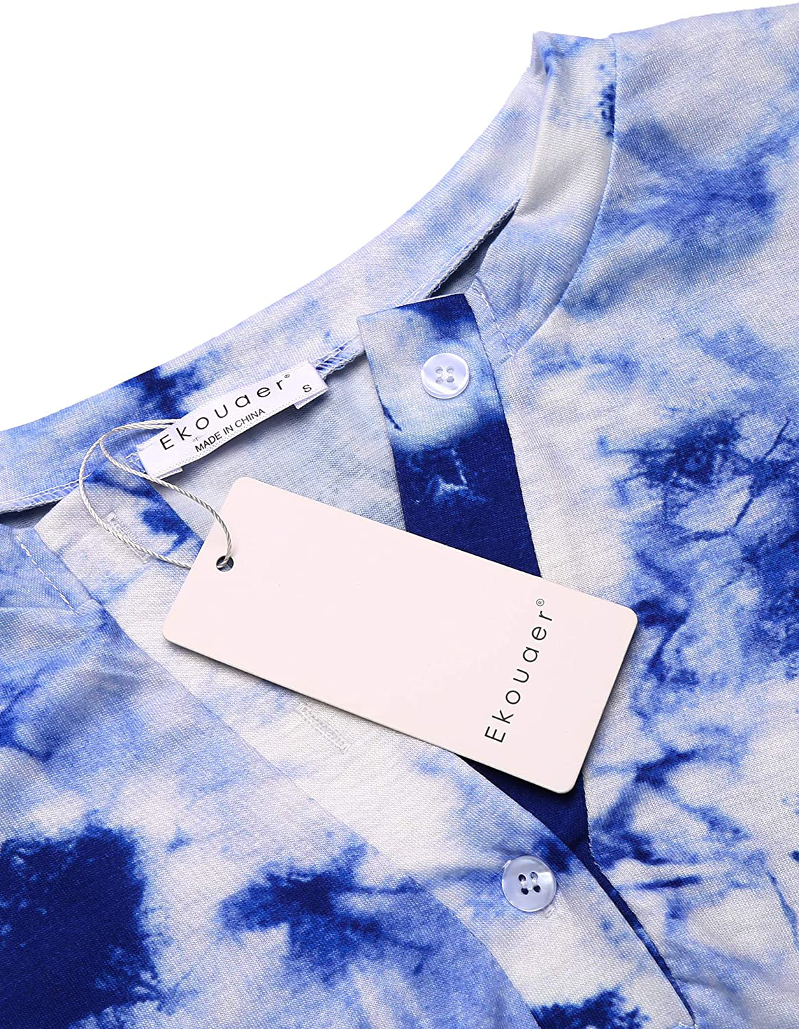 Ekouaer Tie Dye Pajamas Set Womens Loungewear Sleepwear 2 Piece PJ Sets Apparel & Accessories > Clothing > Sleepwear & Loungewear > Pajamas Ekouaer   