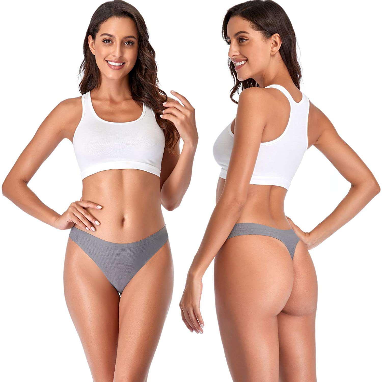 Thong underwear for women,No Show Breathable Cotton Womens Thongs Underwear Seamless Thongs for Women Apparel & Accessories > Clothing > Underwear & Socks > Underwear QOVOQ   