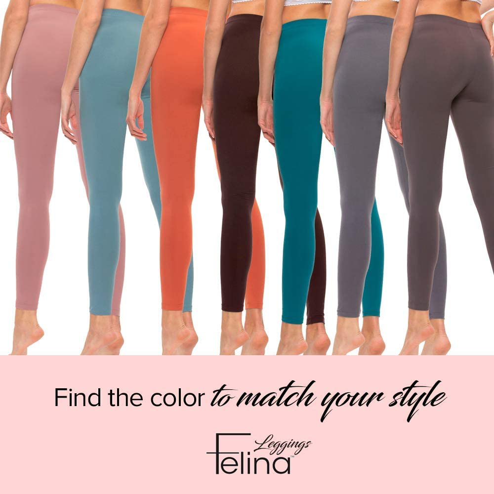 Felina Velvety Super Soft Lightweight Leggings - for Women - Yoga Pants, Workout Clothes Apparel & Accessories > Clothing > Activewear KYLIE MAX   