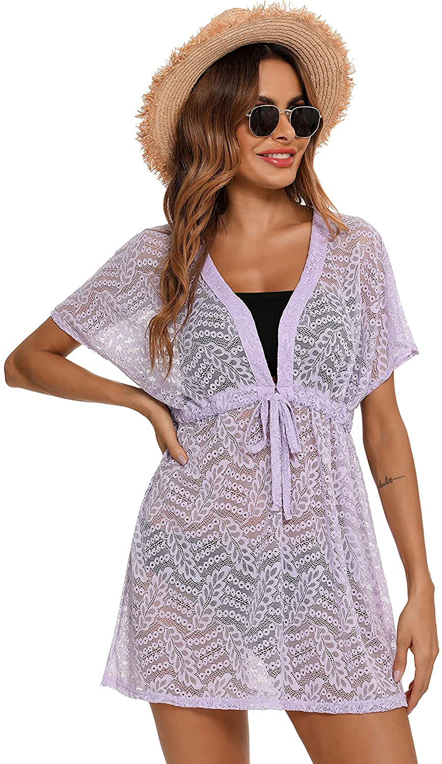 EISHOPEER Women'S Bathing Suit Cover Ups Sexy Swimwear Lace Beach Bikini Cover-Ups Apparel & Accessories > Clothing > Swimwear Kylie Max   