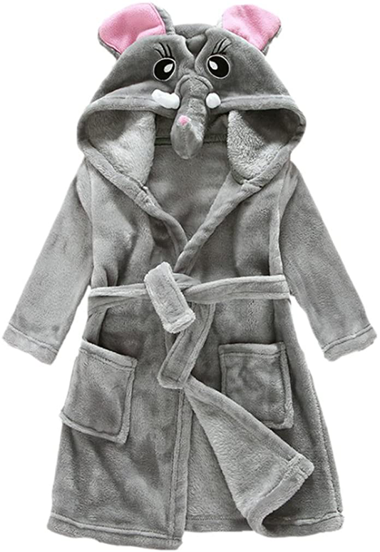 JZLPIN Unisex Baby Boys Girls Flannel Bathrobe Children'S Hooded Pajamas Dressing Gown Apparel & Accessories > Clothing > Sleepwear & Loungewear > Robes Kylie Max   