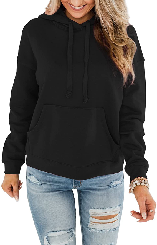 ORANDESIGNE Women’S Casual Hoodies Long Sleeve Pullover Tops Loose Lightweight Sweatshirt with Pocket Apparel & Accessories > Clothing > Activewear Kylie Max   