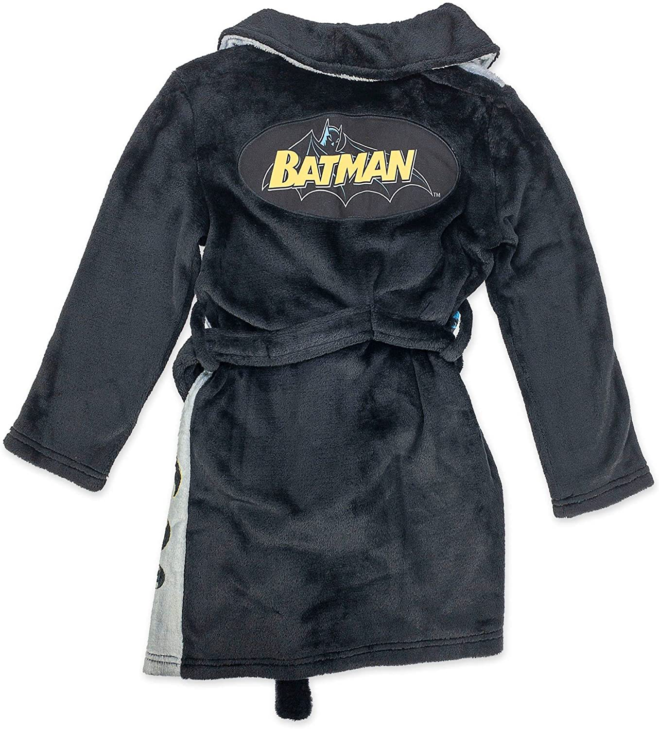 Batman Boys Robe Pajama Set with Slippers, Polyester, Kids Size 4/5 to 10/12 Apparel & Accessories > Clothing > Sleepwear & Loungewear > Robes Kylie Max   