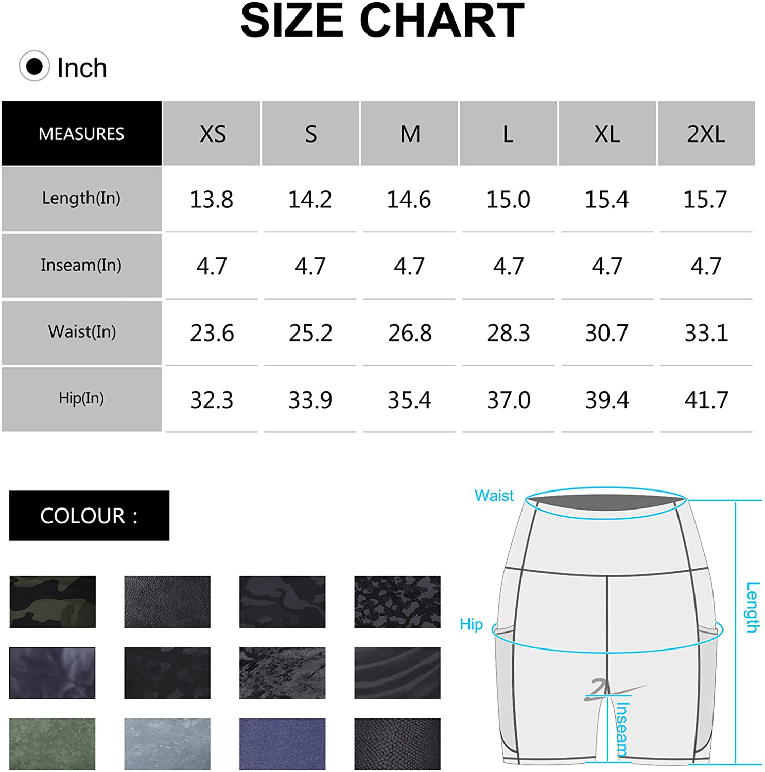 Dragon Fit High Waist Yoga Shorts for Women with 2 Side Pockets Tummy Control Running Home Workout Shorts Apparel & Accessories > Clothing > Shorts Kylie Max   
