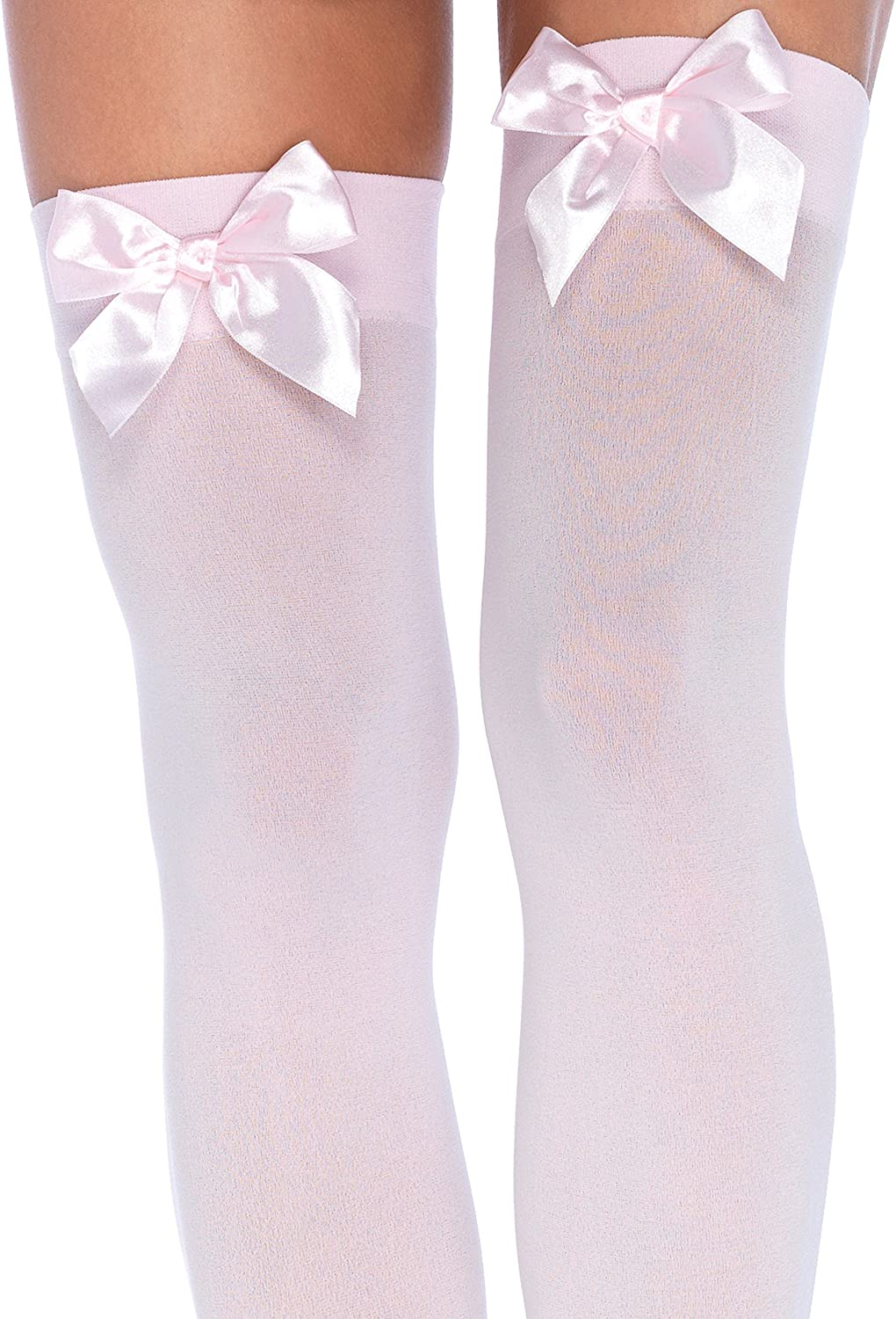 Leg Avenue Women'S Satin Bow Accent Thigh Highs Apparel & Accessories > Clothing > Underwear & Socks > Shapewear Leg Avenue   