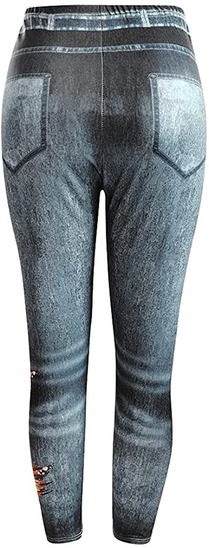 Burband Womens plus Size Stretch Drawstring Stretch Floral Print Jersey Capri Leggings High Rise Skinny Jeans Pants S-5XL Apparel & Accessories > Clothing > Underwear & Socks > Shapewear Burband   