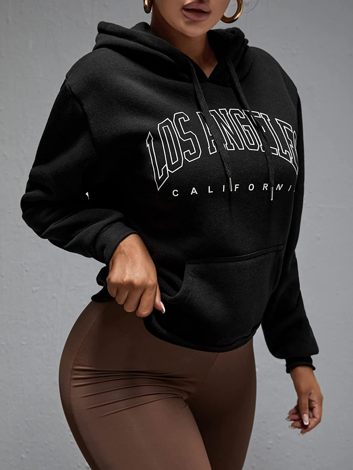 SOLY HUX Women'S Casual Long Sleeve Drawstring Hoodie Pocket Front Sweatshirt Apparel & Accessories > Clothing > Activewear Kylie Max   