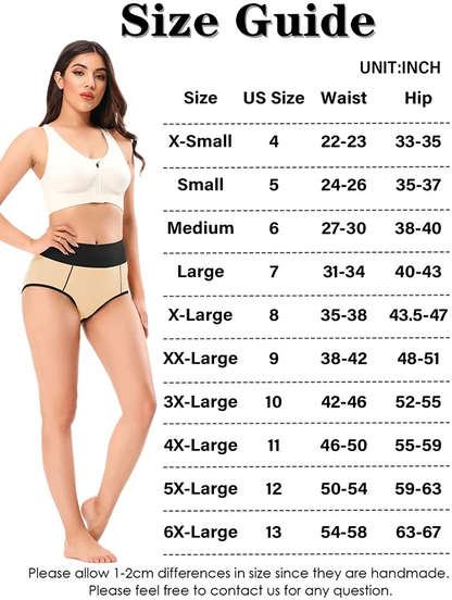 POKARLA Women'S High Waisted Cotton Underwear Soft Breathable Panties Stretch Briefs Regular & plus Size 5-Pack Apparel & Accessories > Clothing > Underwear & Socks > Underwear POKARLA   