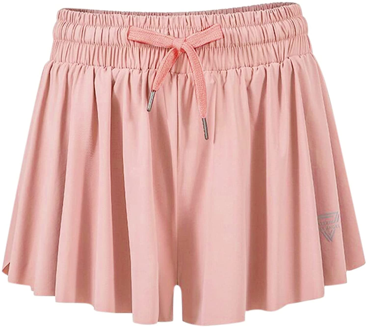 Burband Womens High Waisted Flowy Tennis Skirts Gym Yoga Pants Stretchy Pleated Golf Biker Shorts Summer Cute Lounge Skirts Apparel & Accessories > Clothing > Underwear & Socks > Shapewear Burband   