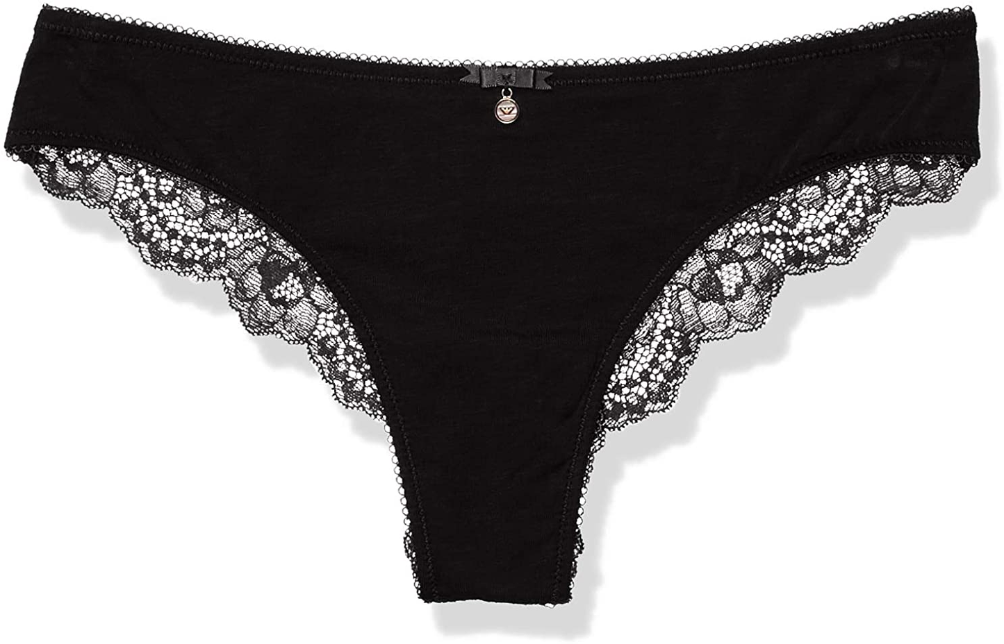 Emporio Armani Women'S Deluxe Cotton Brazilian Brief Apparel & Accessories > Clothing > Underwear & Socks > Underwear Emporio Armani Black X-Small 
