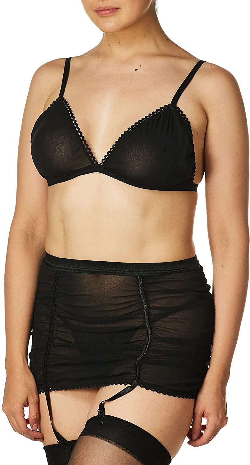 Leg Avenue Women'S Floral Mesh Bralette and Garter Skirt Apparel & Accessories > Clothing > Underwear & Socks > Lingerie Leg Avenue   