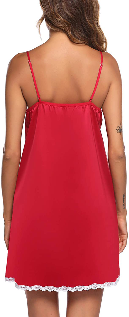 Ekouaer Sleepwear Sexy Lingerie Nightgown Lace Chemise Satin Slip Silk Negligee Nightie Bridal Babydoll for Women Apparel & Accessories > Clothing > Underwear & Socks > Lingerie Kylie Max   