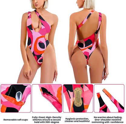 Sexy Women'S One Piece Swimsuits One Shoulder Brazilian Bathing Suits Tummy Control Swimwear Monokini Sets for Women Apparel & Accessories > Clothing > Swimwear Kylie Max   