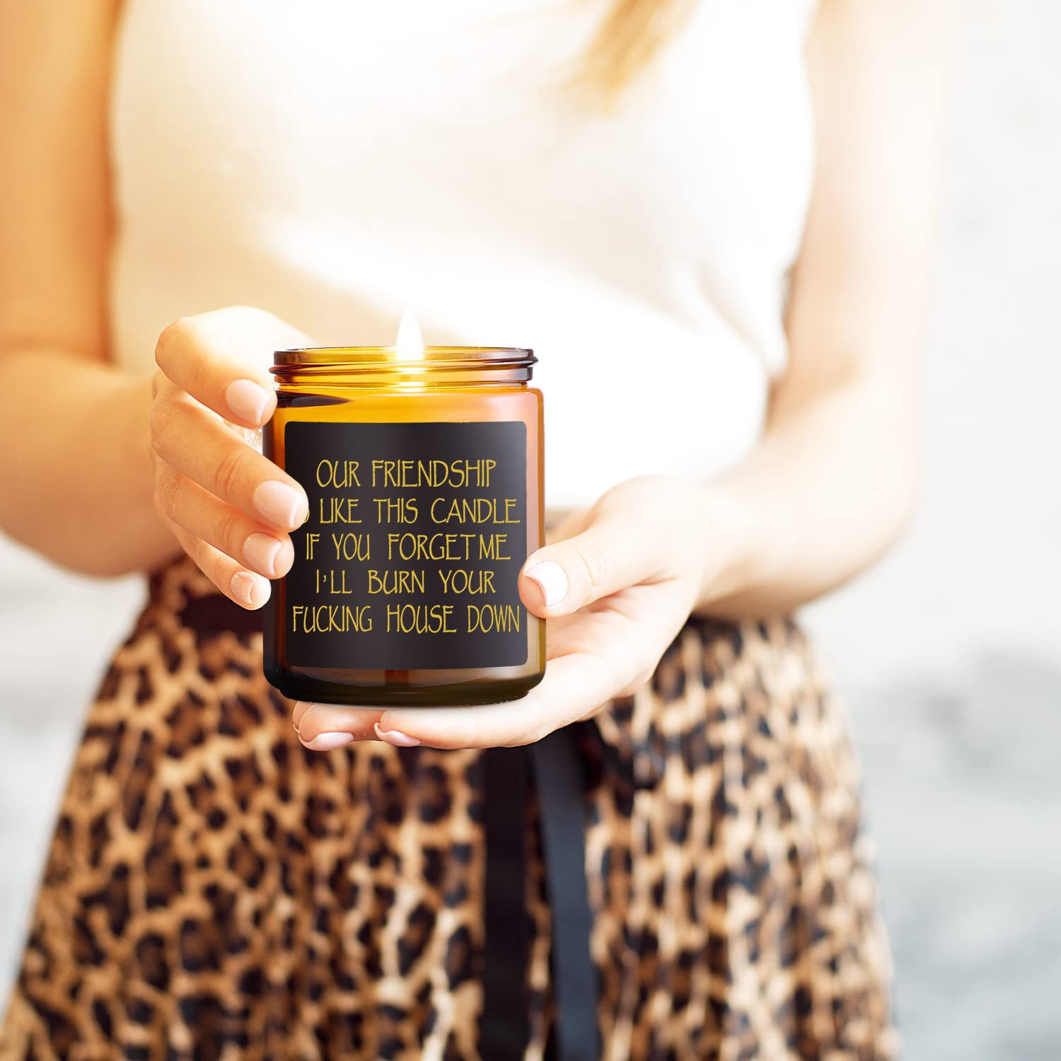 English Pear Freesia Scented Soy Candles - Funny Birthday Gifts for Women, Girlfriend, Wife - Best Friendship, Friends Gifts -Unique Birthday Gifts for Mom, Wife, Daughter, Coworker Arts & Entertainment > Party & Celebration > Gift Giving dovegift   