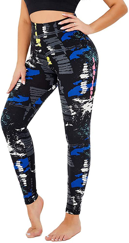 Gayhay High Waisted Leggings for Women - Soft Opaque Slim Tummy Control Printed Pants for Running Cycling Yoga Apparel & Accessories > Clothing > Activewear GAYHAY Graffiti XX-Large 