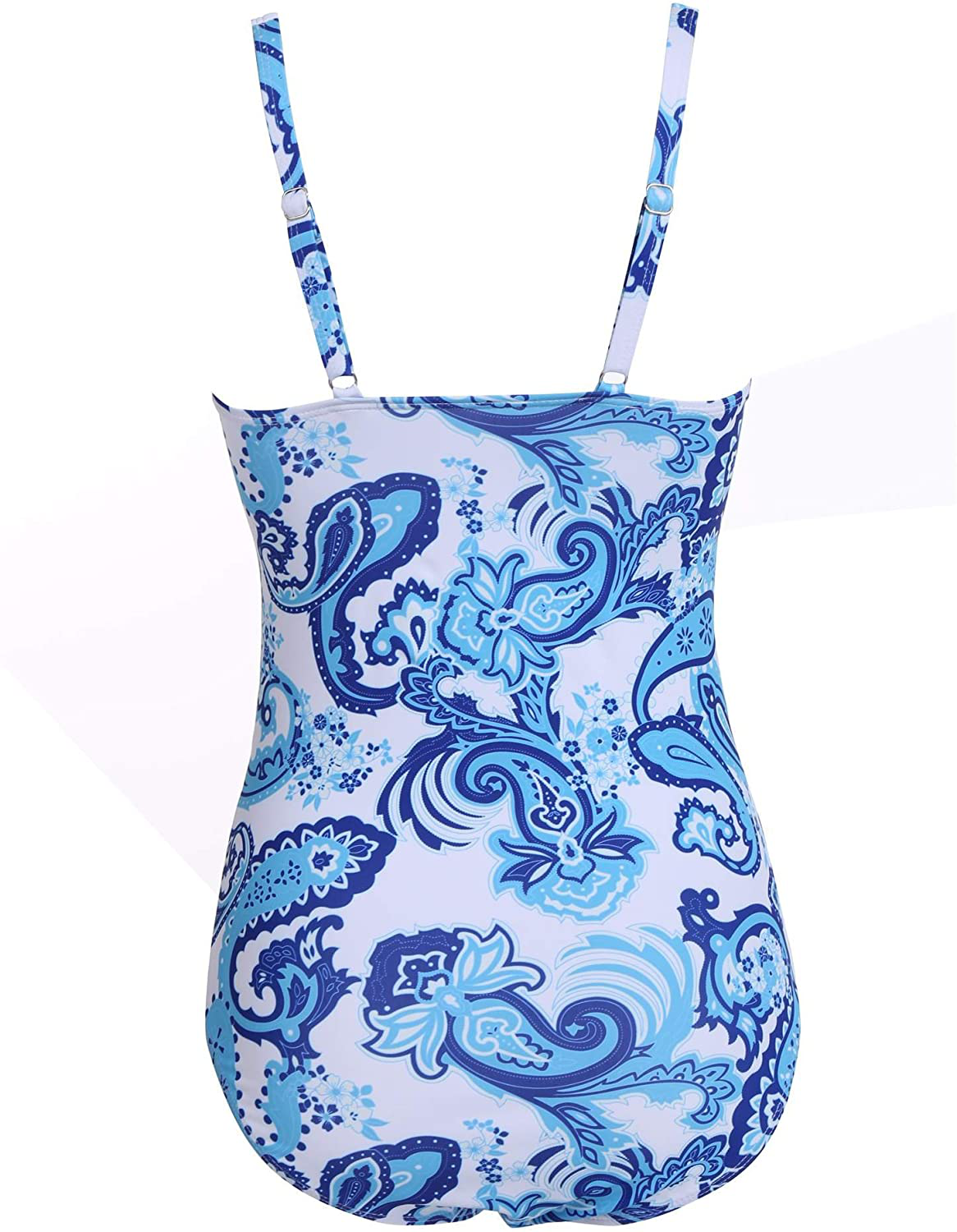 Ekouaer Womens One Piece Swimsuit Elegant Inspired Vintage Pin up Monokinis Tummy Control Swimwear Shirred Bathing Suits Apparel & Accessories > Clothing > Swimwear Kylie Max   