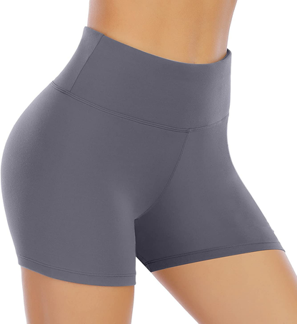 IUGA High Waisted Leggings for Women Workout Leggings with Inner Pocket Yoga Pants for Women Apparel & Accessories > Clothing > Activewear KYLIE MAX Gray Shorts X-Large 