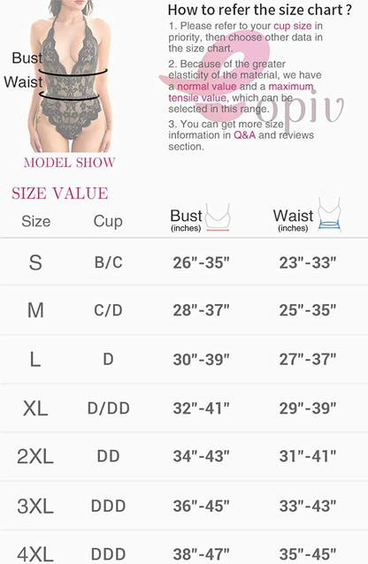 Lace Bodysuit for Women Lingerie Eyelash Teddy Lingerie Naughty Negligee Bodysuit Underwear Apparel & Accessories > Clothing > Underwear & Socks > Lingerie Dlsave   