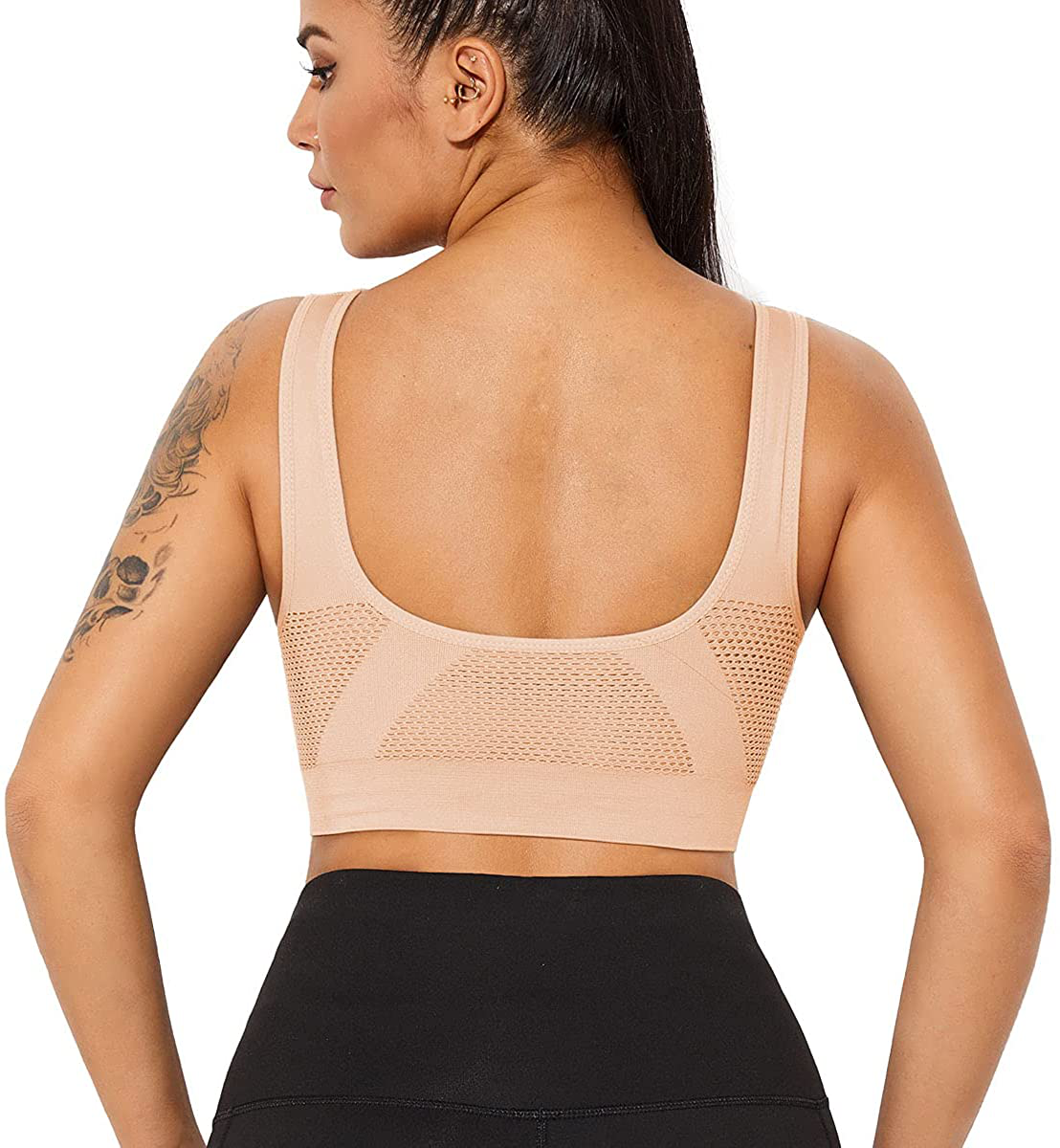 Women Sports Bra Comfortable Sleep Bras No Underwire Seamless Workout Yoga Bra of 3 Pack Apparel & Accessories > Clothing > Underwear & Socks > Bras Kylie Max   