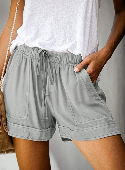 Dokotoo Womens Comfy Drawstring Casual Elastic Waist Pocketed Shorts Apparel & Accessories > Clothing > Shorts Kylie Max   