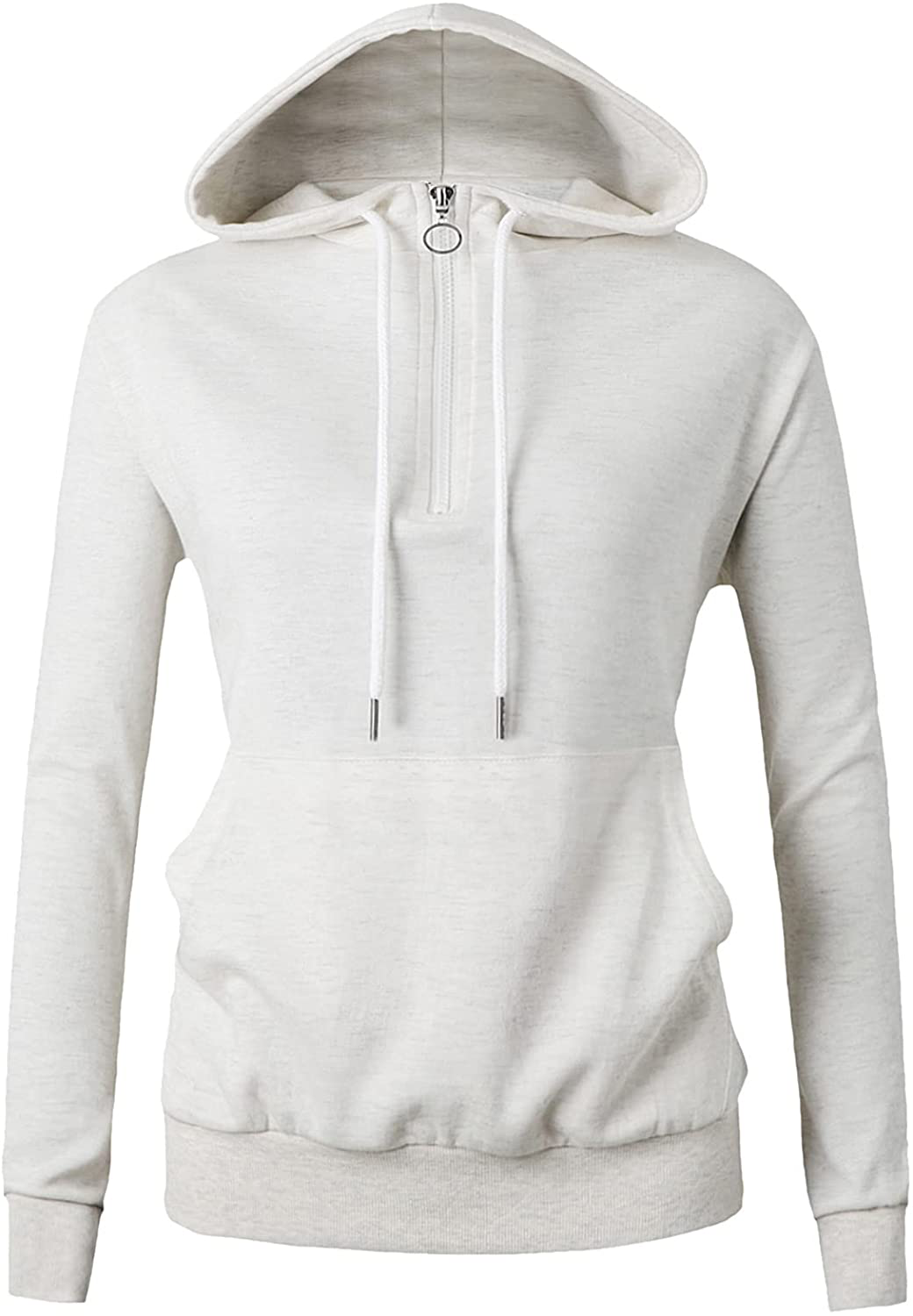 GIVON Womens Comfortable Long Sleeve Lightweight Zip-Up Hoodie with Kanga Pocket(Xs~4Xl) Apparel & Accessories > Clothing > Activewear Kylie Max   