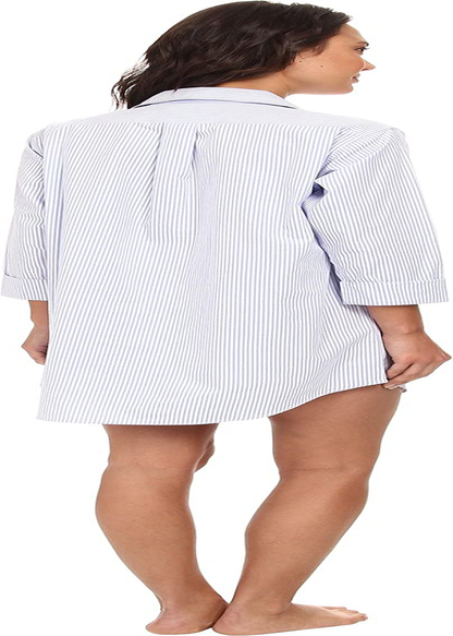 LAUREN RALPH LAUREN Women'S Essentials Striped His Shirt Apparel & Accessories > Clothing > Sleepwear & Loungewear > Nightgowns Kylie Max   