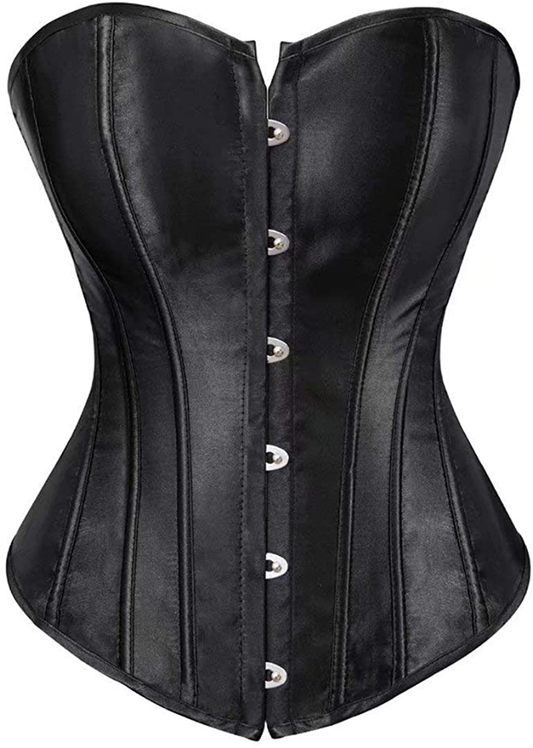 Leather Corsets for Women Bustier Lingerie Top Punk Rock Waist Cincher Basque Halloween Costume Apparel & Accessories > Clothing > Underwear & Socks > Lingerie jutrisujo   