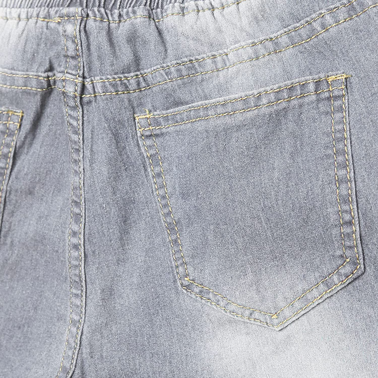 Burband Womens Jeans Drawstring Elastic Waist Sweatpants Active Wear Jogger Pants Sports Lounge Pants with Pockets Apparel & Accessories > Clothing > Underwear & Socks > Shapewear Burband   