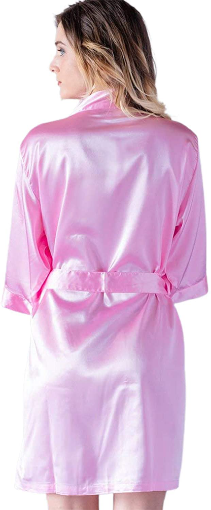 Pretty Robes Silk Satin Robes for Women Short Kimono Robe for Brides and Bridesmaids Wedding and Bridal Party Loungewear Apparel & Accessories > Clothing > Sleepwear & Loungewear > Robes Pretty Robes   
