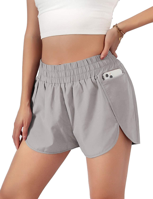 Blooming Jelly Women'S Quick-Dry Running Shorts Workout Sport Layer Active Shorts with Pockets 1.75" Apparel & Accessories > Clothing > Shorts Kylie Max   