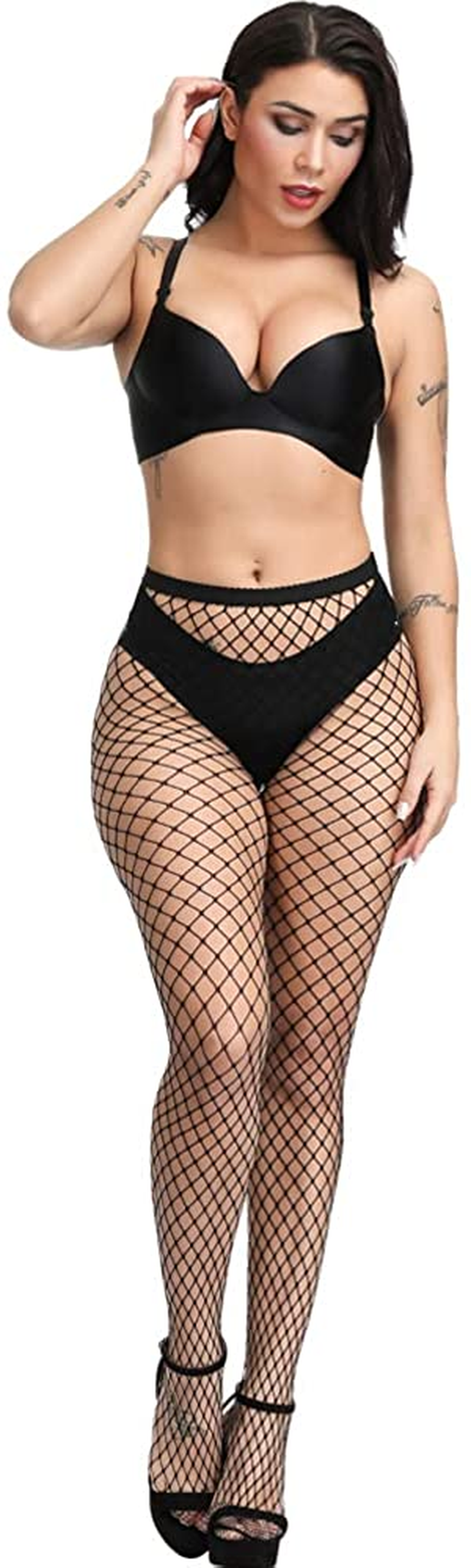 PERAMBRY Women'S Fishnet Tights High Waist Fishnet Tights Black Fishnet Stockings Mesh Fishnet Apparel & Accessories > Clothing > Underwear & Socks > Shapewear PERAMBRY   