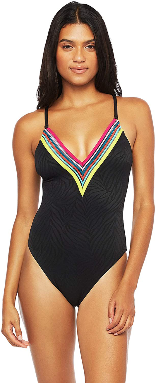 Trina Turk Women'S V-Plunge One Piece Swimsuit Apparel & Accessories > Clothing > Swimwear Kylie Max   