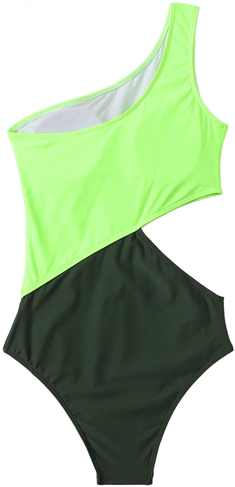 Sweatyrocks Women'S Bathing Suits One Shoulder Cutout One Piece Swimsuit Swimwear Monokini Apparel & Accessories > Clothing > Swimwear Kylie Max   