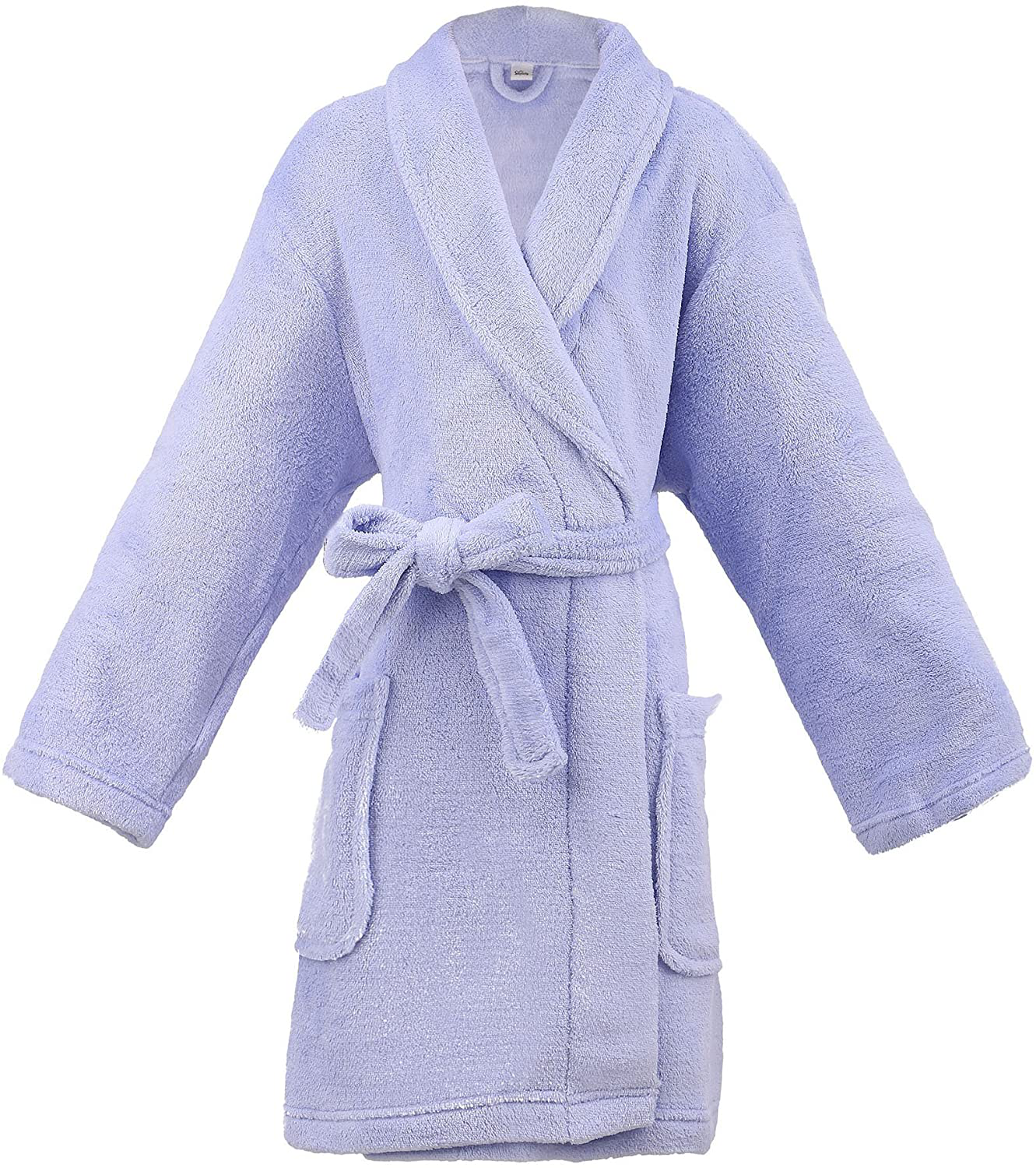 Kids Girls Boys Soft Plush Cover up with Long Sleeve Two Pockets Apparel & Accessories > Clothing > Sleepwear & Loungewear > Robes Kylie Max   