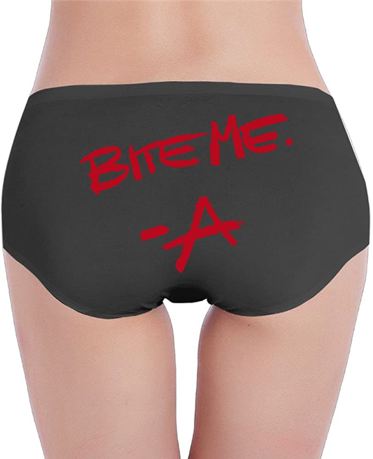 Duola Women'S Liars Bite Me Hipster Panty Black Apparel & Accessories > Clothing > Underwear & Socks > Underwear Duola Decoration   